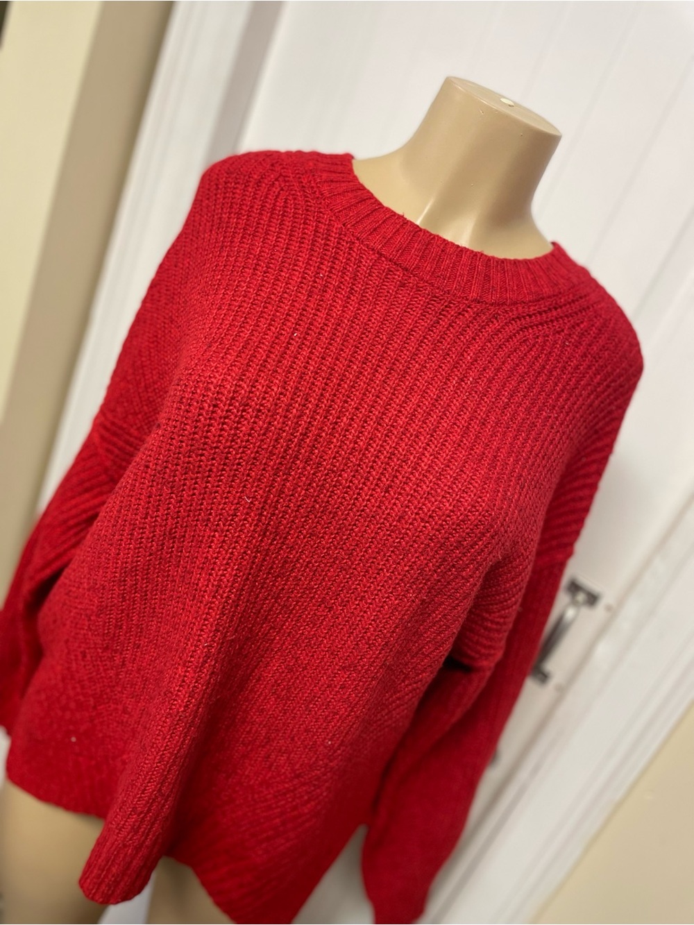 American Eagle Outfitters Red Crewneck Sweater